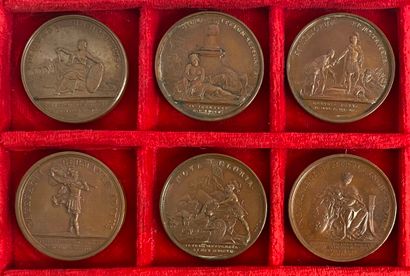 Reunion of six medals including: 
1706 (Capture...