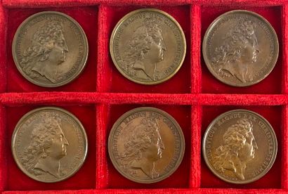Reunion of six medals including: 
1697 (Capture...