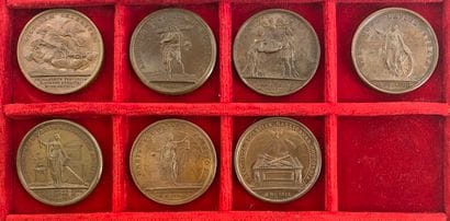 Reunion of seven medals including: 
1668...