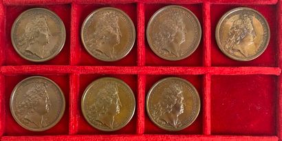Reunion of seven medals including: 
1693...