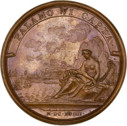 Reunion of six medals including: 
1694 (La...