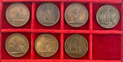 Reunion of seven medals including: 
1661...