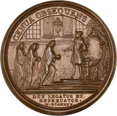 Reunion of seven medals including: 
1685...