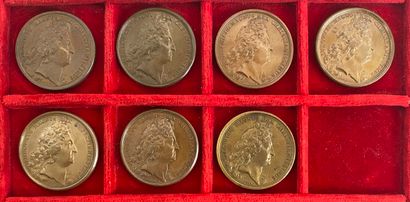 Reunion of seven medals including: 
1696...