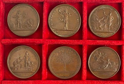 Reunion of six medals including: 
1705 (Capture...