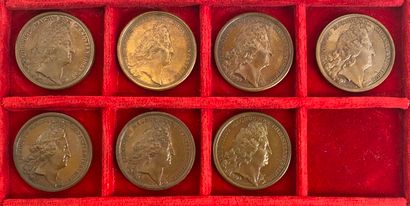 Reunion of seven medals including: 
1695...