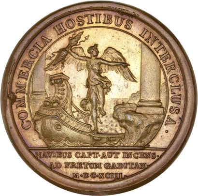 Reunion of seven medals including: 
1693...