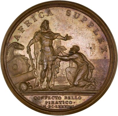 Reunion of seven medals including: 
1684...