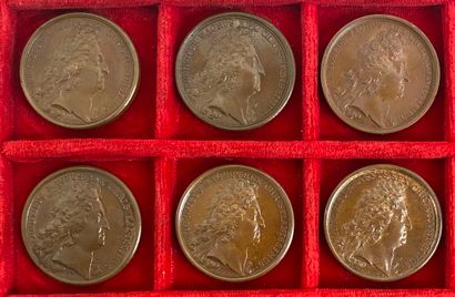 Reunion of six medals including: 
1694 (La...