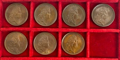 Reunion of seven medals including: 
1681...