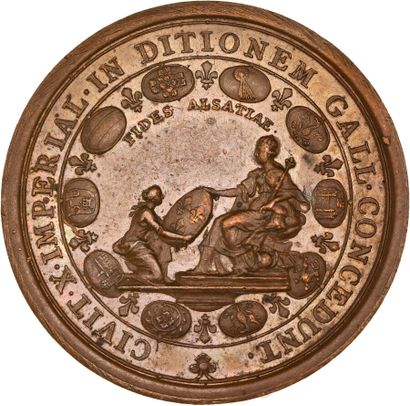 Reunion of seven medals including: 
1680...