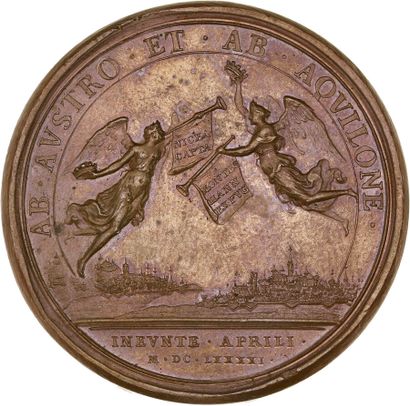 Reunion of seven medals including : 
1691...