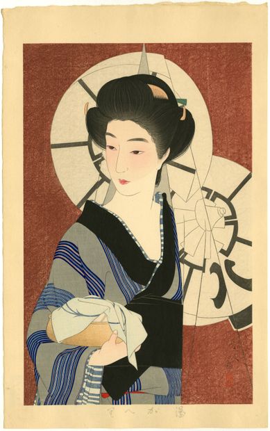 Torii Kotondo (Japon, 1900-1976) 
Estampe,...