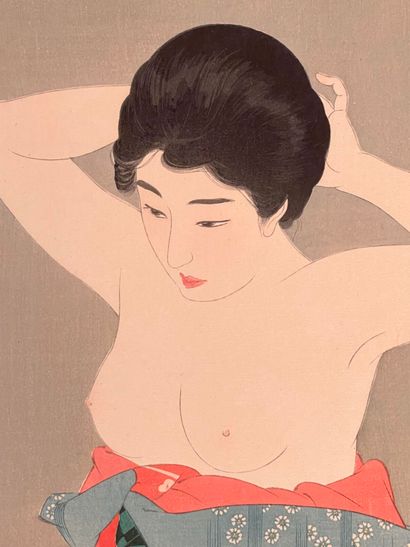 Torii Kotondo (Japon, 1900-1976) 
Estampe,...