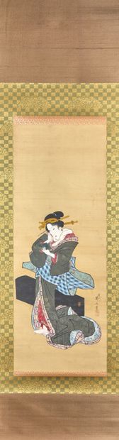 Kikukawa Eizan (1787-1867)
Femme lisant un...