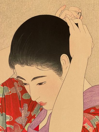 Torii Kotondo (Japon, 1900-1976) 
Estampe,...