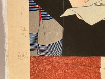 Torii Kotondo (Japon, 1900-1976) 
Estampe,...