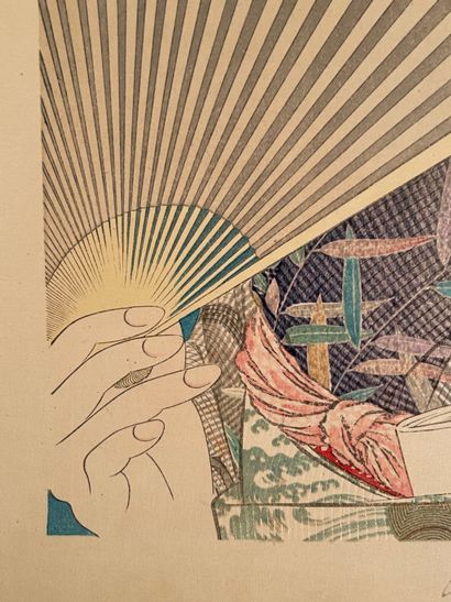 Torii Kotondo (Japon, 1900-1976) 
Estampe,...