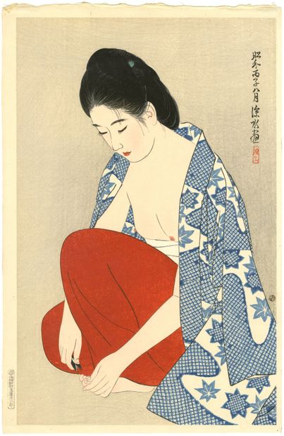 Itō Shinsui (Japon, 1898-1972) 
Estampe,...