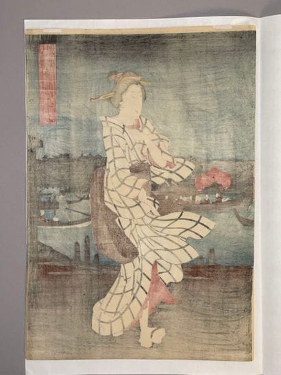 Utagawa Hiroshige (Japon, 1797-1858) 
Triptyque...