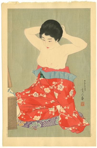 Torii Kotondo (Japon, 1900-1976) 
Estampe,...