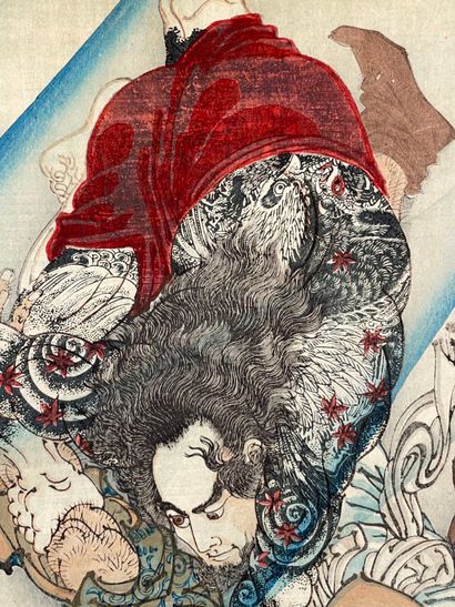 Tsukioka Yoshitoshi (Japon, 1839-1892) 
Deux...