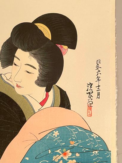 Itō Shinsui (Japon, 1898-1972) 
Estampe,...
