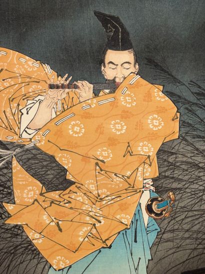 Tsukioka Yoshitoshi (Japon, 1839-1892) 
Triptyque...