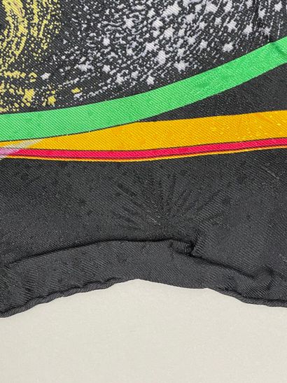 HERMÈS Paris
Printed and damask silk twill...