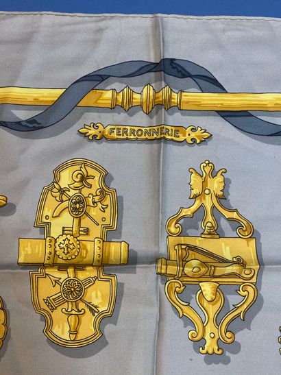 HERMÈS Paris.
Printed silk twill square,...