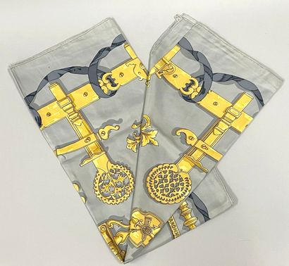HERMÈS Paris.
Printed silk twill square,...