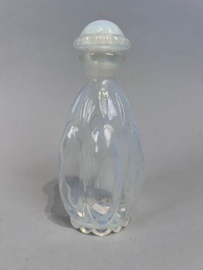 French work 
Covered perfume bottle in opalescent...