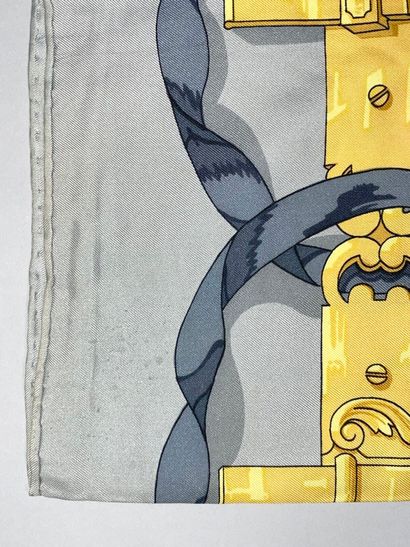 HERMÈS Paris.
Printed silk twill square,...