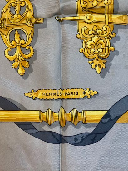 HERMÈS Paris.
Printed silk twill square,...
