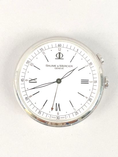 BAUME & MERCIER
Travel alarm clock in silver-plated...