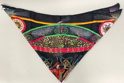 HERMÈS Paris
Printed and damask silk twill...