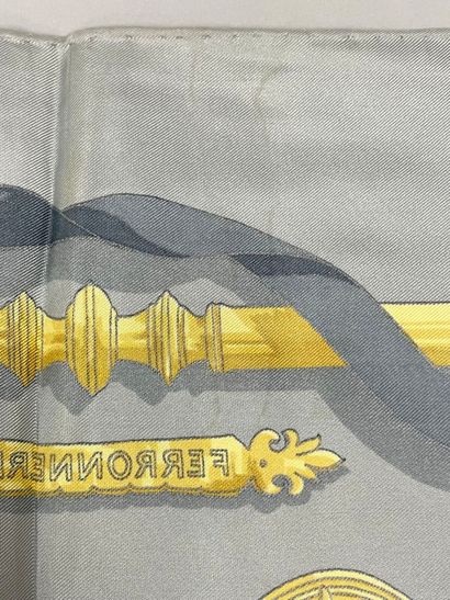 HERMÈS Paris.
Printed silk twill square,...