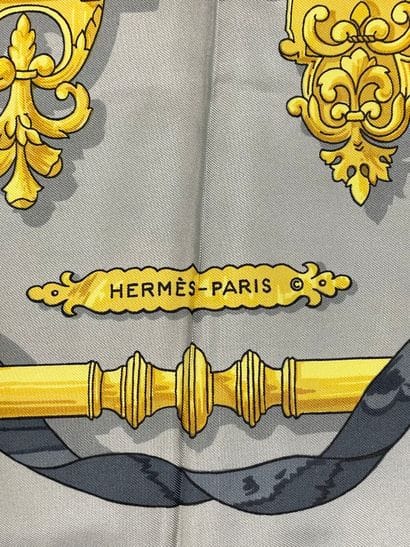 HERMÈS Paris.
Printed silk twill square,...