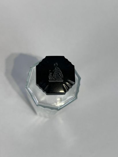 LANVIN Paris
Covered octagonal glass perfume...
