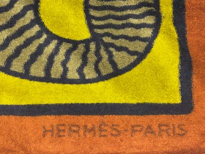 HERMÈS Paris 
Cotton terry bath sheet printed...