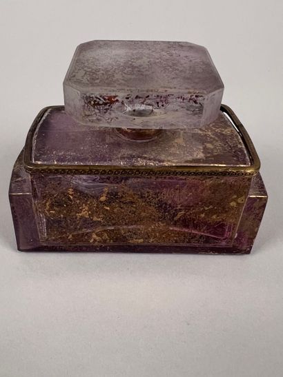 Modernist covered perfume bottle in iridescent...
