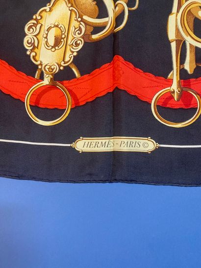 HERMÈS Paris
Printed silk twill square with...
