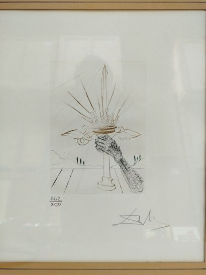 D'après Salvador DALI.
Deux lithographies,...