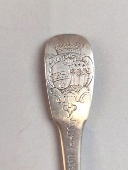 Partie de ménagère en argent modèle uniplat...
