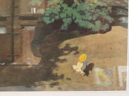 D'après Félix VALLOTTON (1865-1925).
Le ballon.
Lithographie...