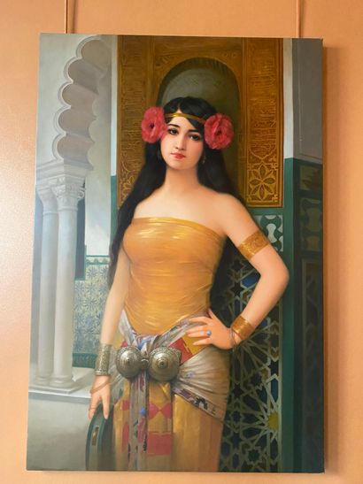 École Moderne.
Portrait d'une Orientale.
Procédé...