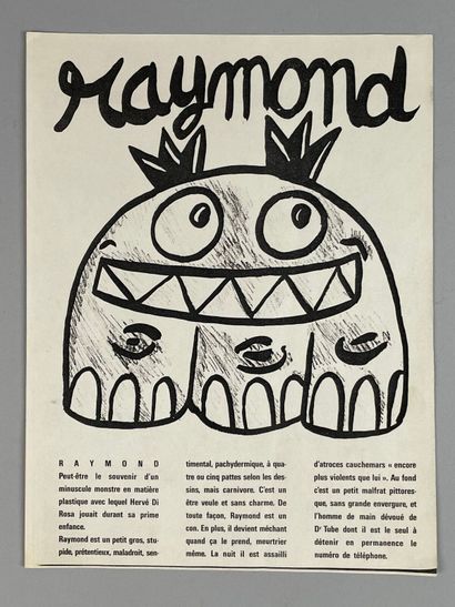 Hervé DI ROSA (né en 1959).
Raymond.
Lithographie,...