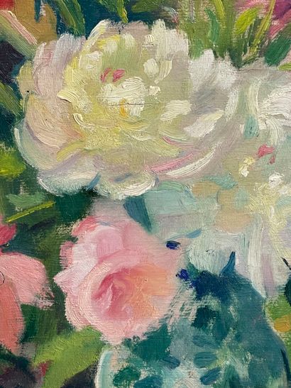 Mario MICHELETTI (1892-1975).
Vase de fleurs...