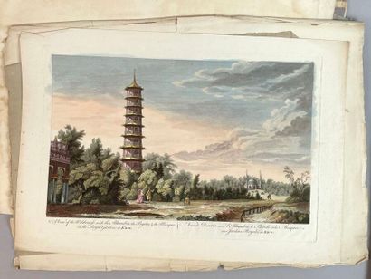 Réunion de trente-huit gravures et vues d'optiques...