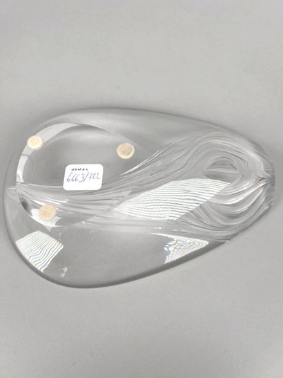 LALIQUE France.
Vide-poches en cristal moulé...